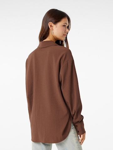 Bershka Blouse in Brown