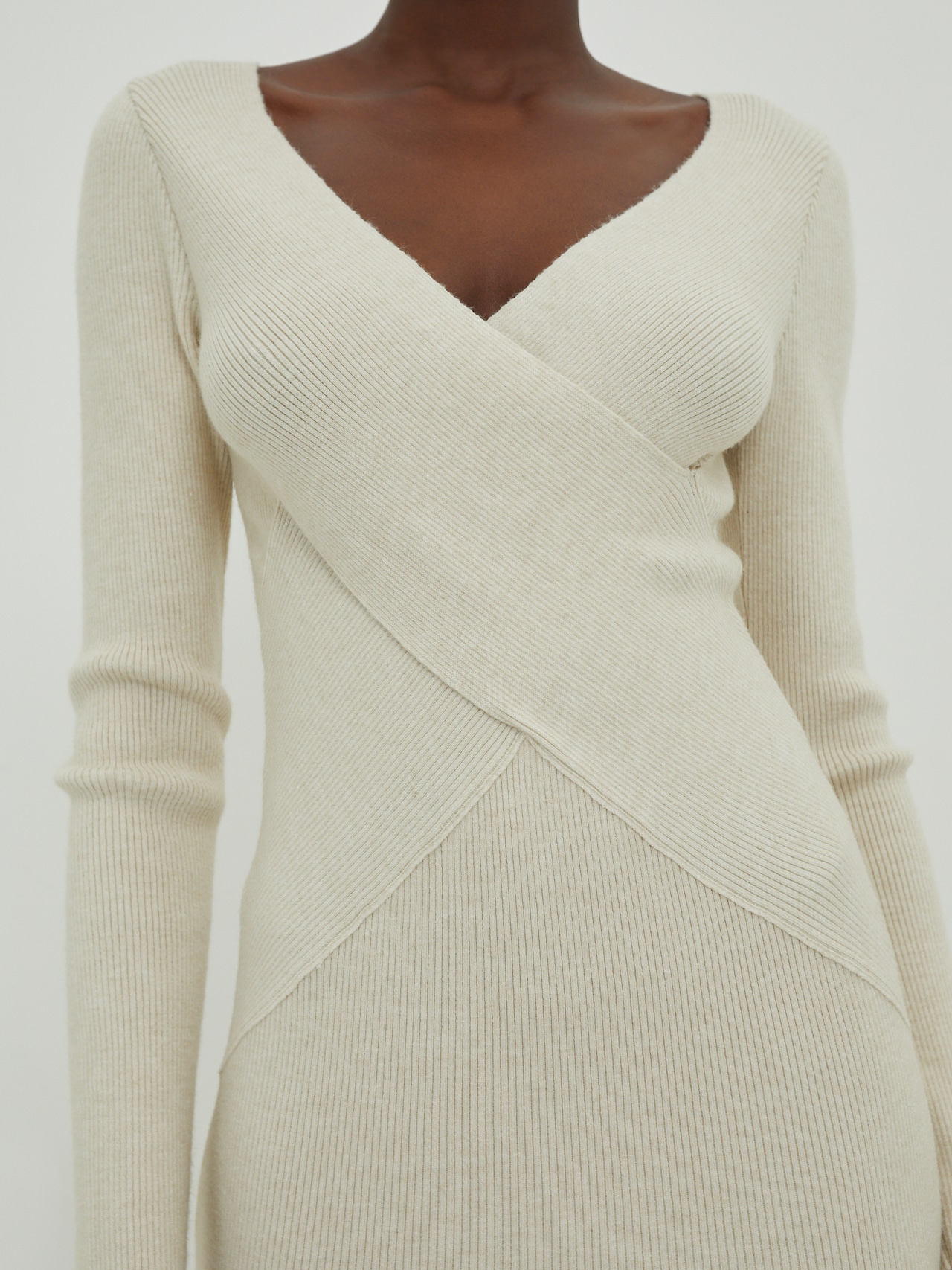 EDITED Producten Gebreide jurk 'Poppy' Beige