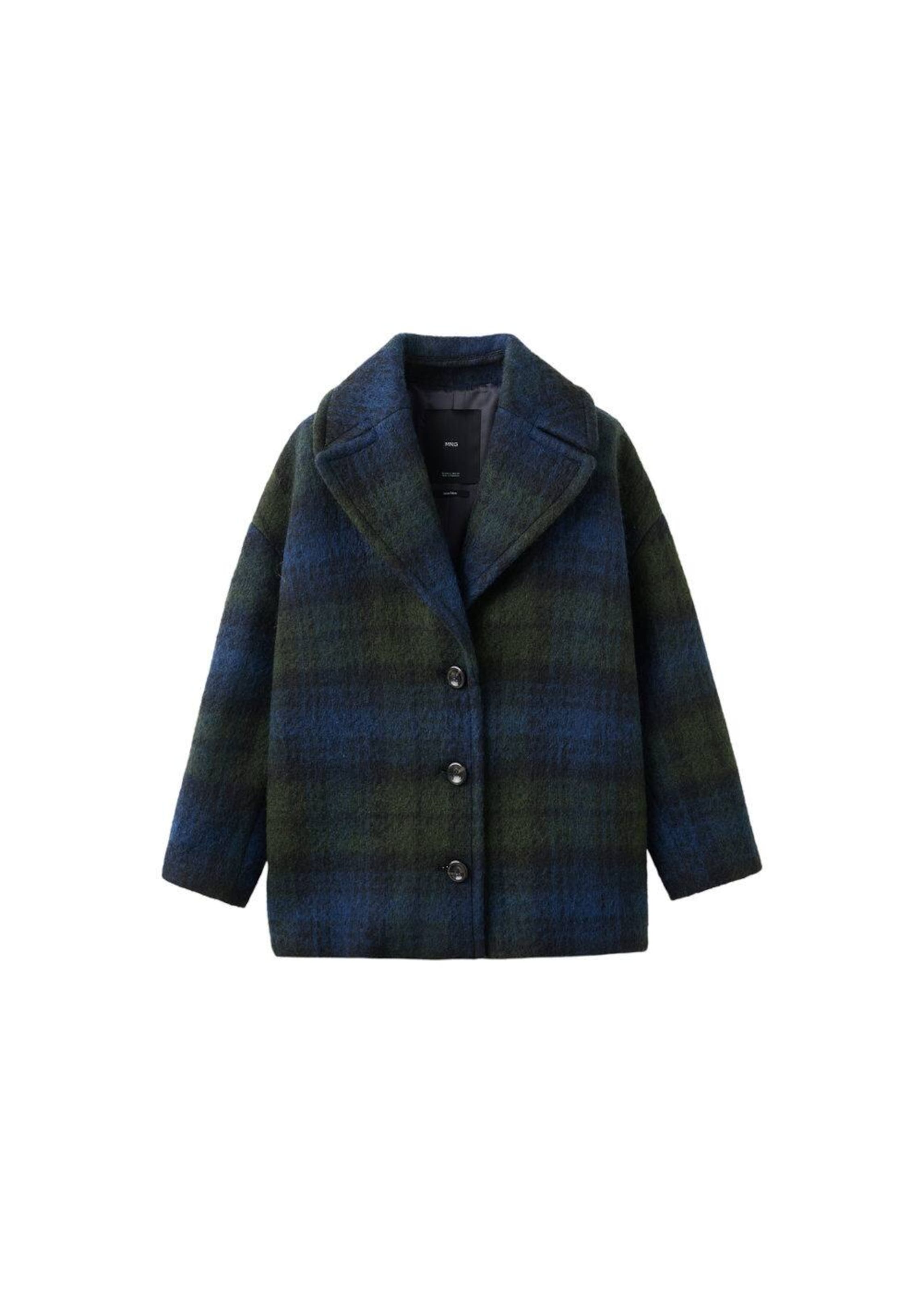 MANGO Mantel 'Scotish' in dunkelblau / dunkelgrün, Produktansicht