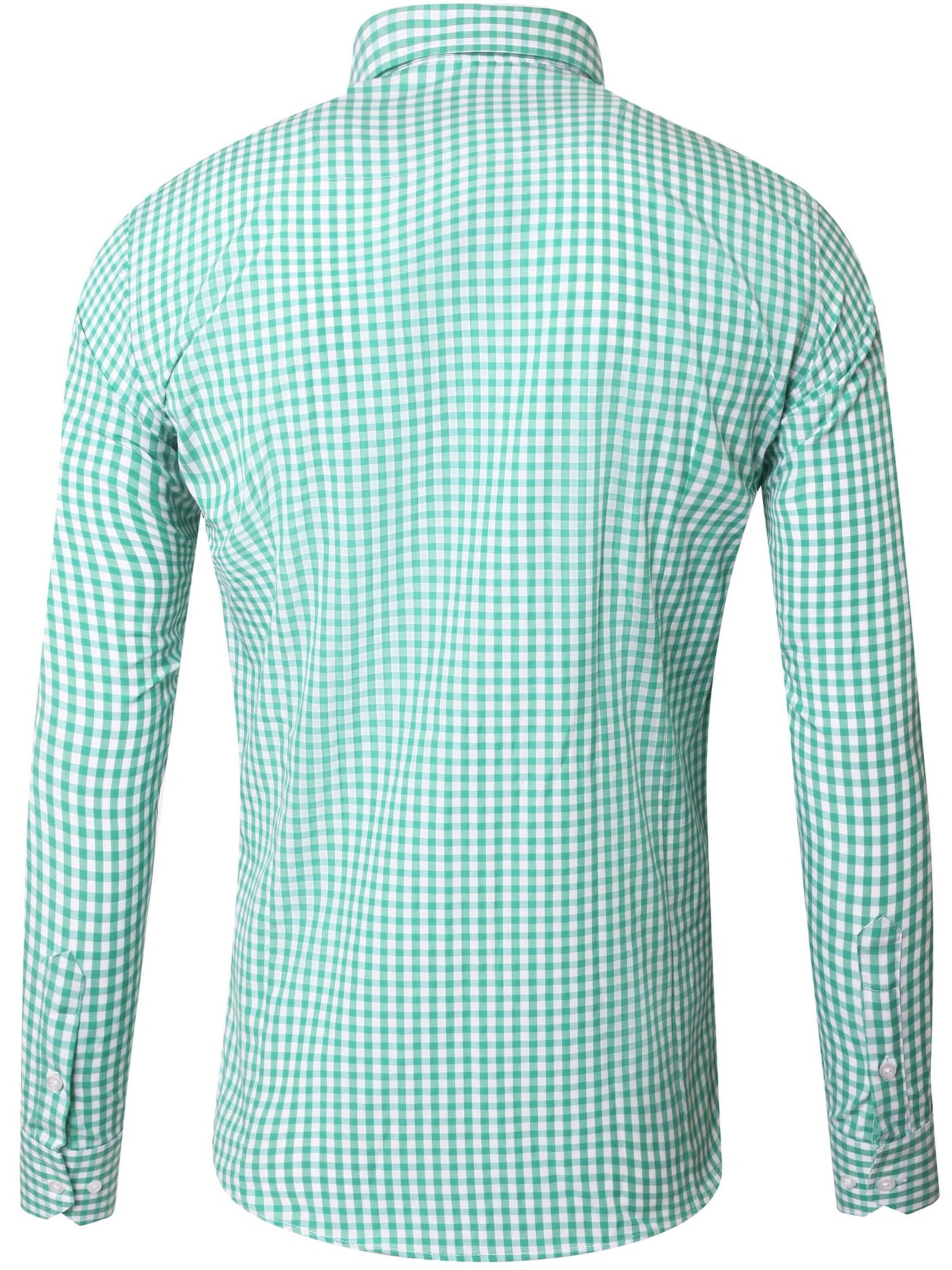 Reslad Slim fit Button Up Shirt 'RS7007' in Green