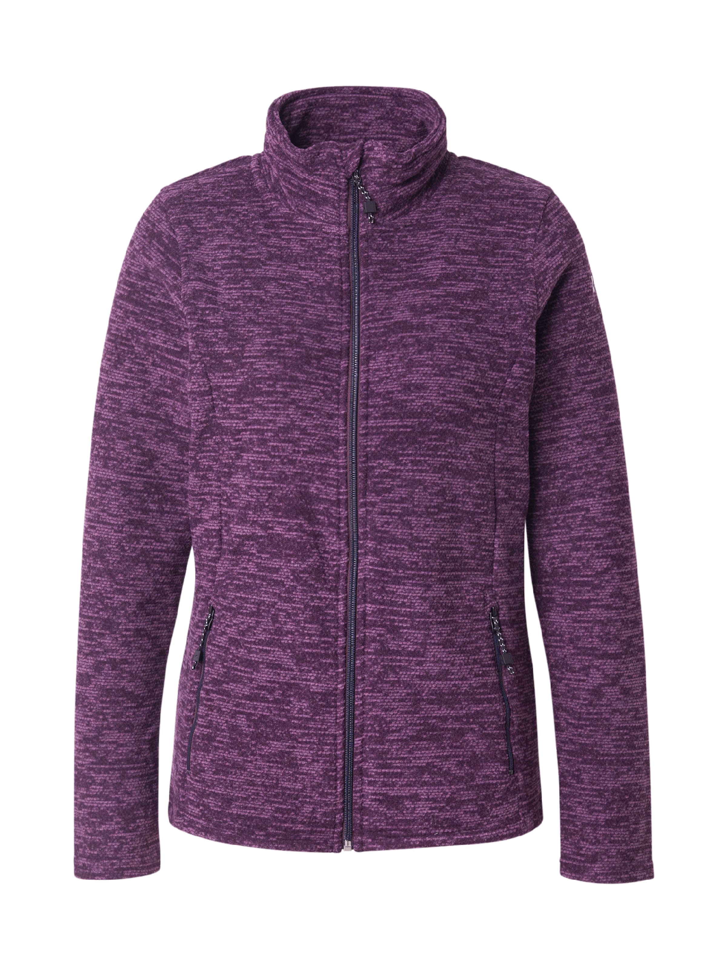 KILLTEC Athletic fleece jacket 'KOW 113' in Purple: front