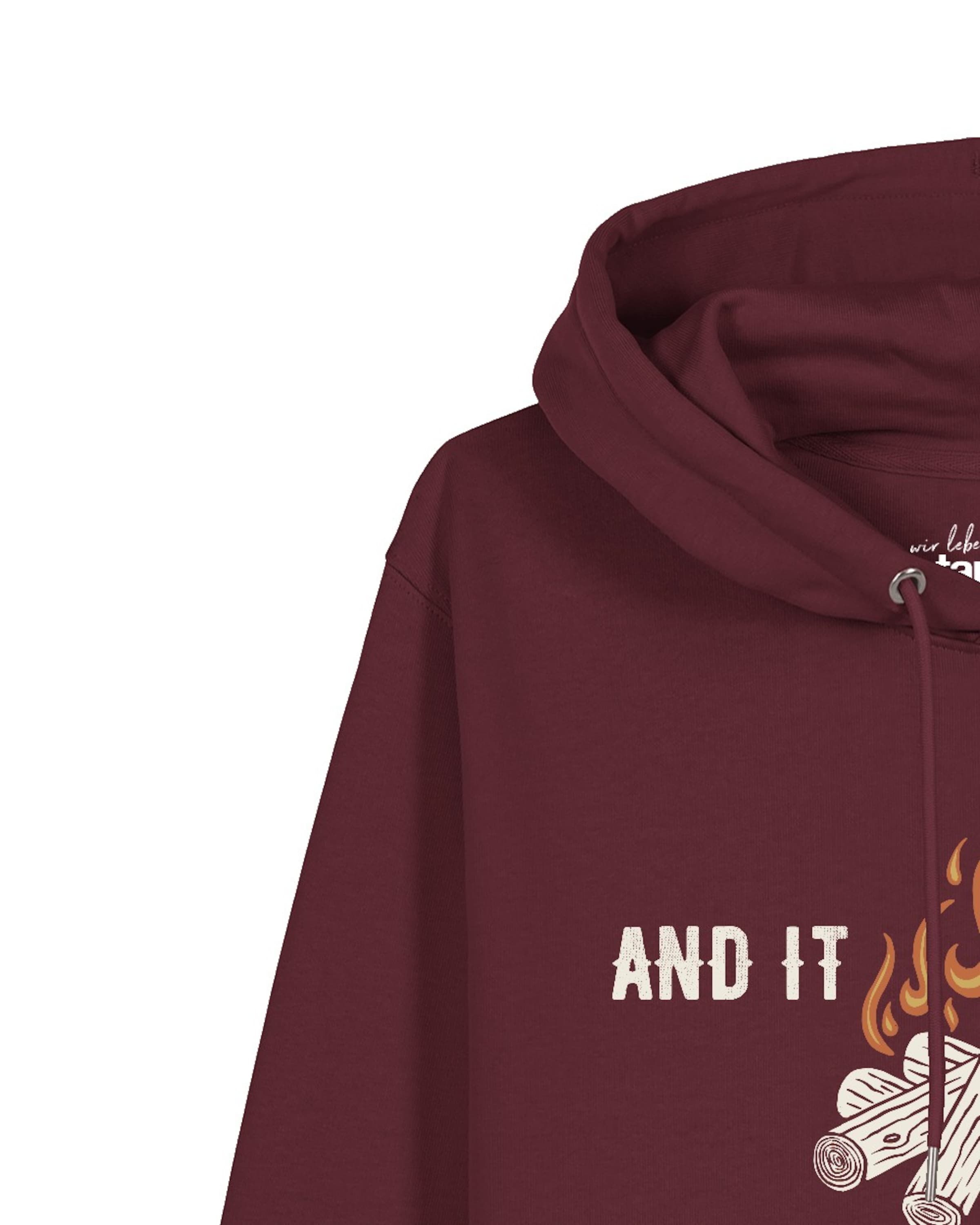 Watapparel Sweatshirt 'And it burns' in Red