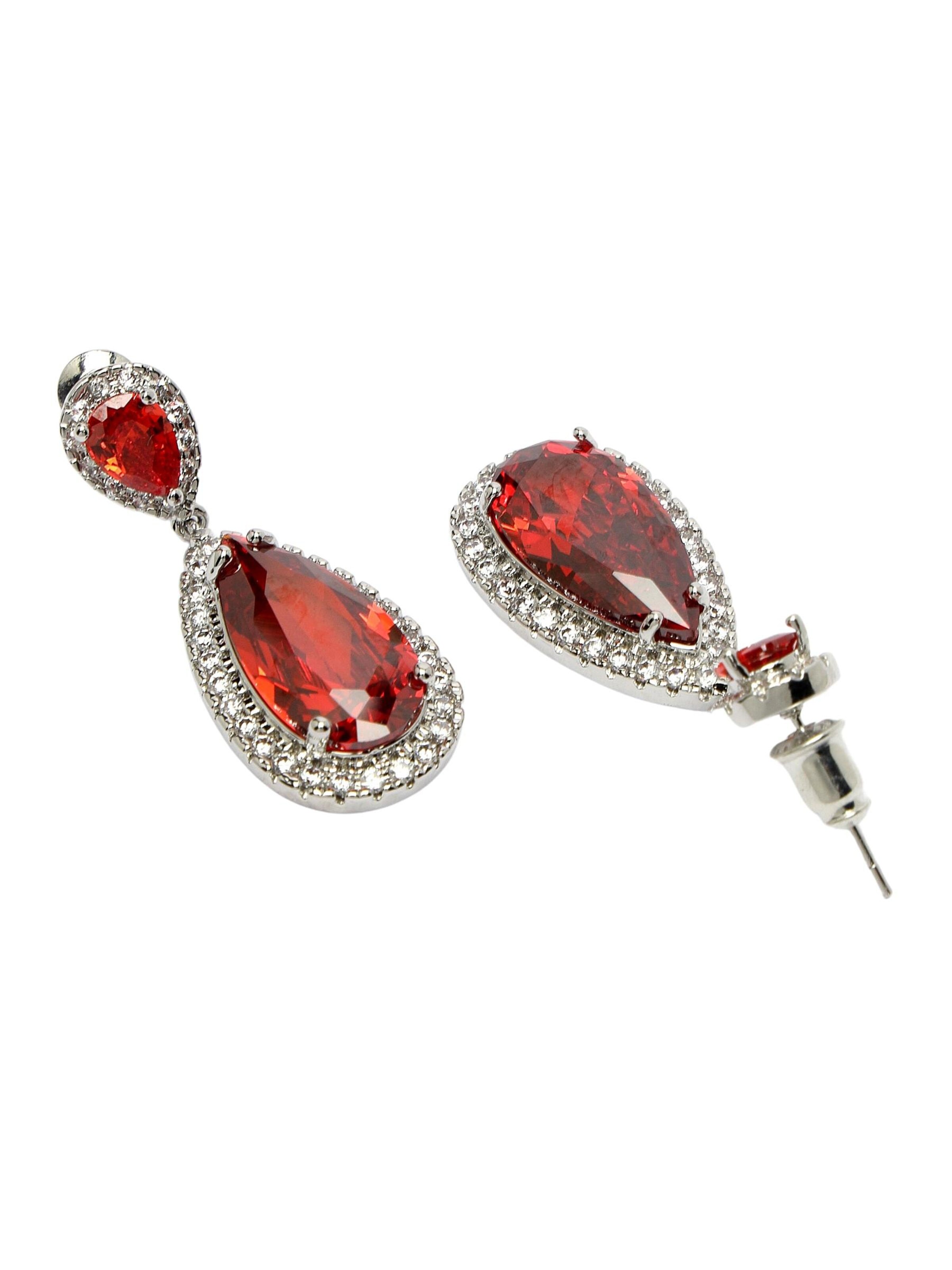 Boucles d'oreilles 'Carmena' AVANT-GARDE PARIS en rouge