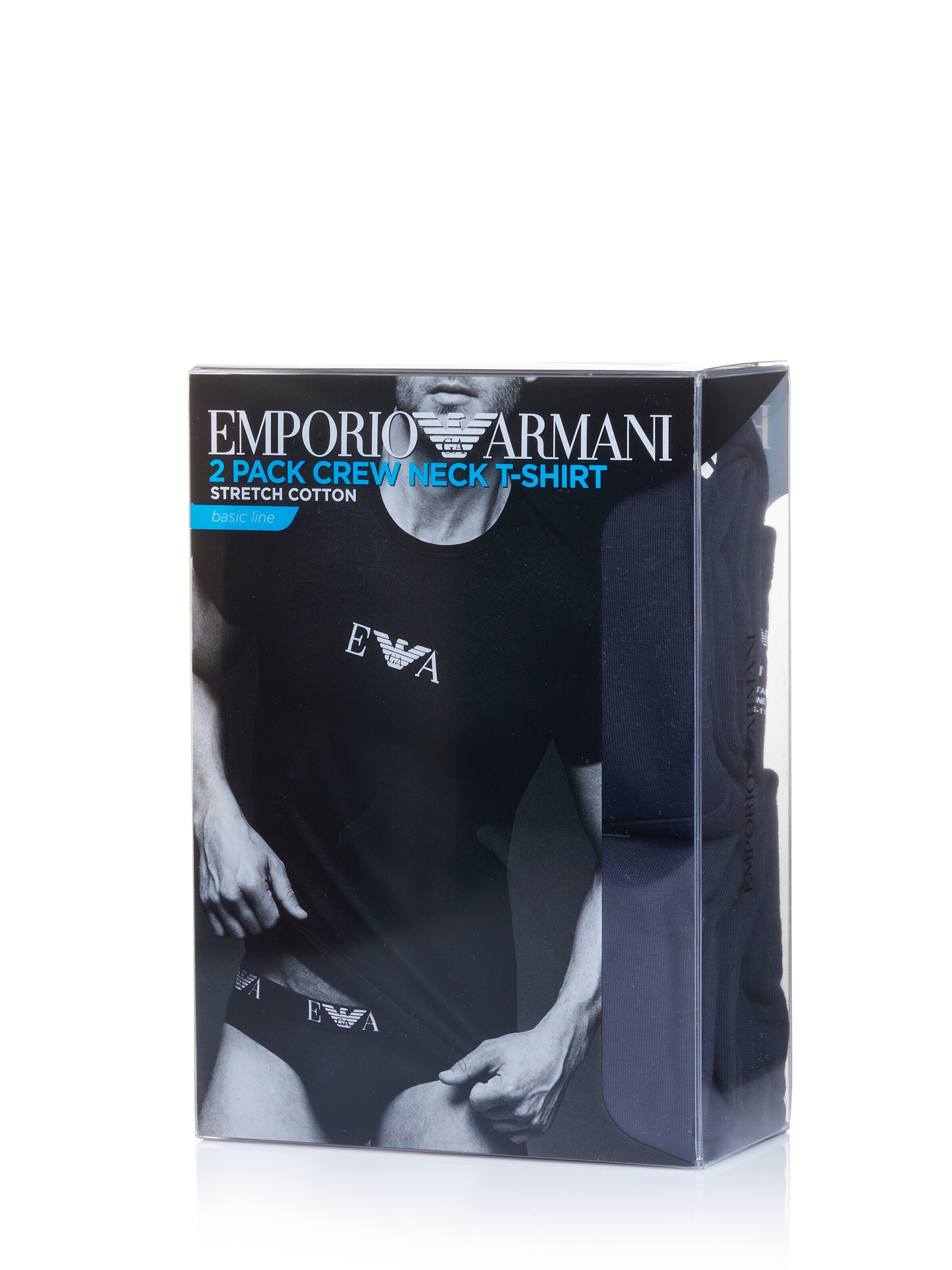 ARMANI Sweatshirt 'Emporio Armani T-Shirt 2er Pack marine' i blå