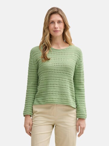 TOM TAILOR Sweater in Green: front