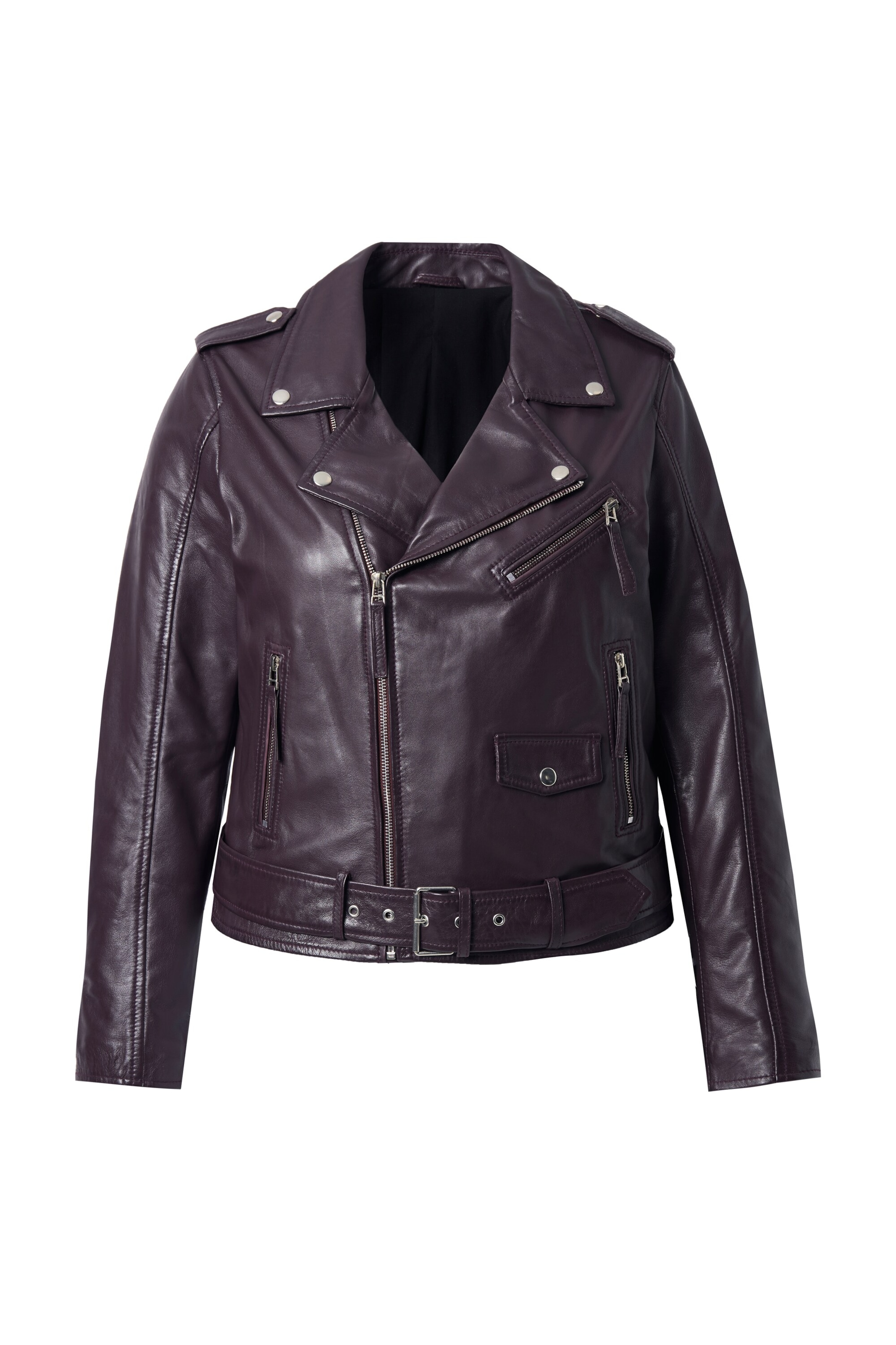 Ulla Popken Tussenjas in de kleur Aubergine, Productweergave