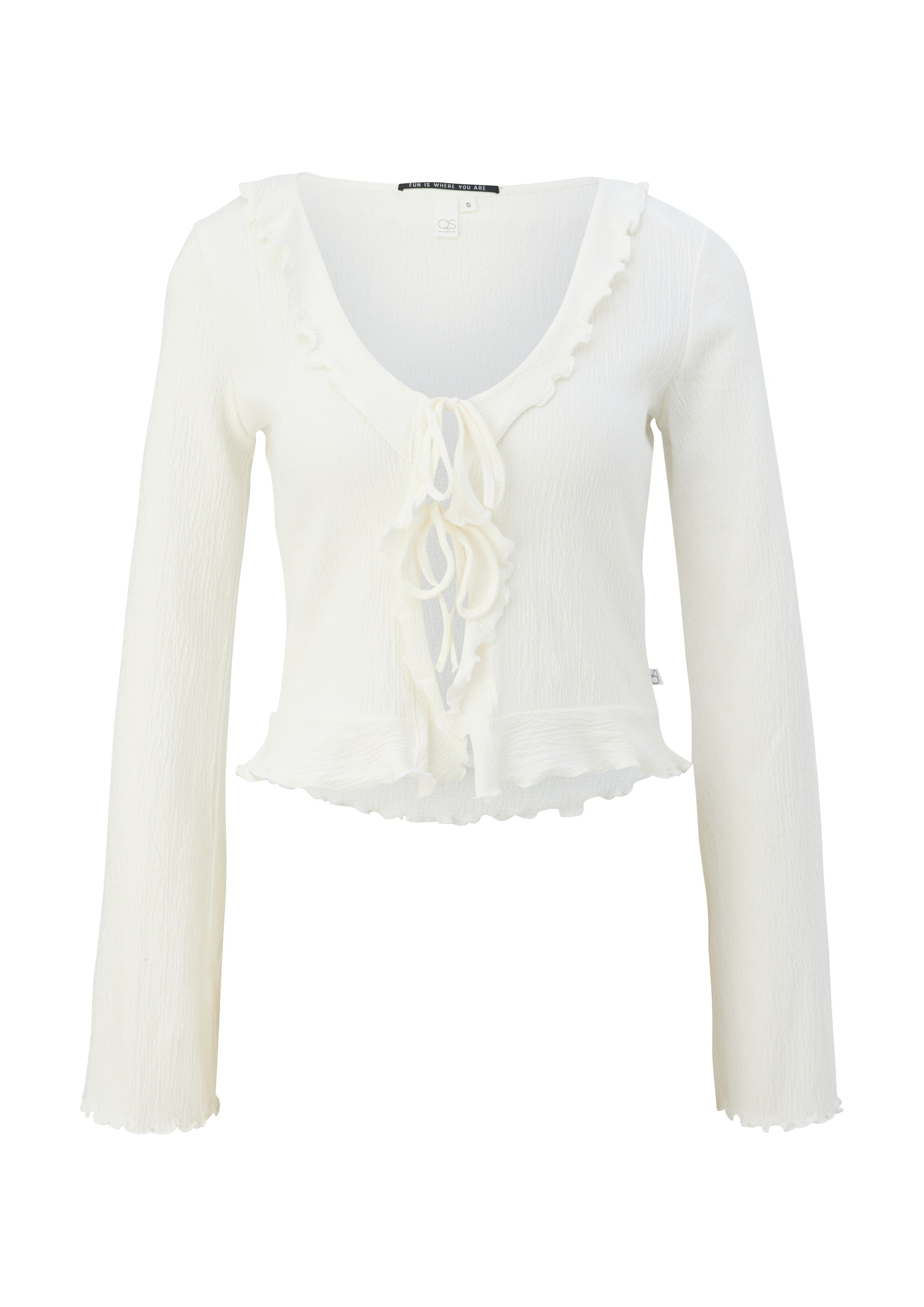 QS Knit cardigan in White: front