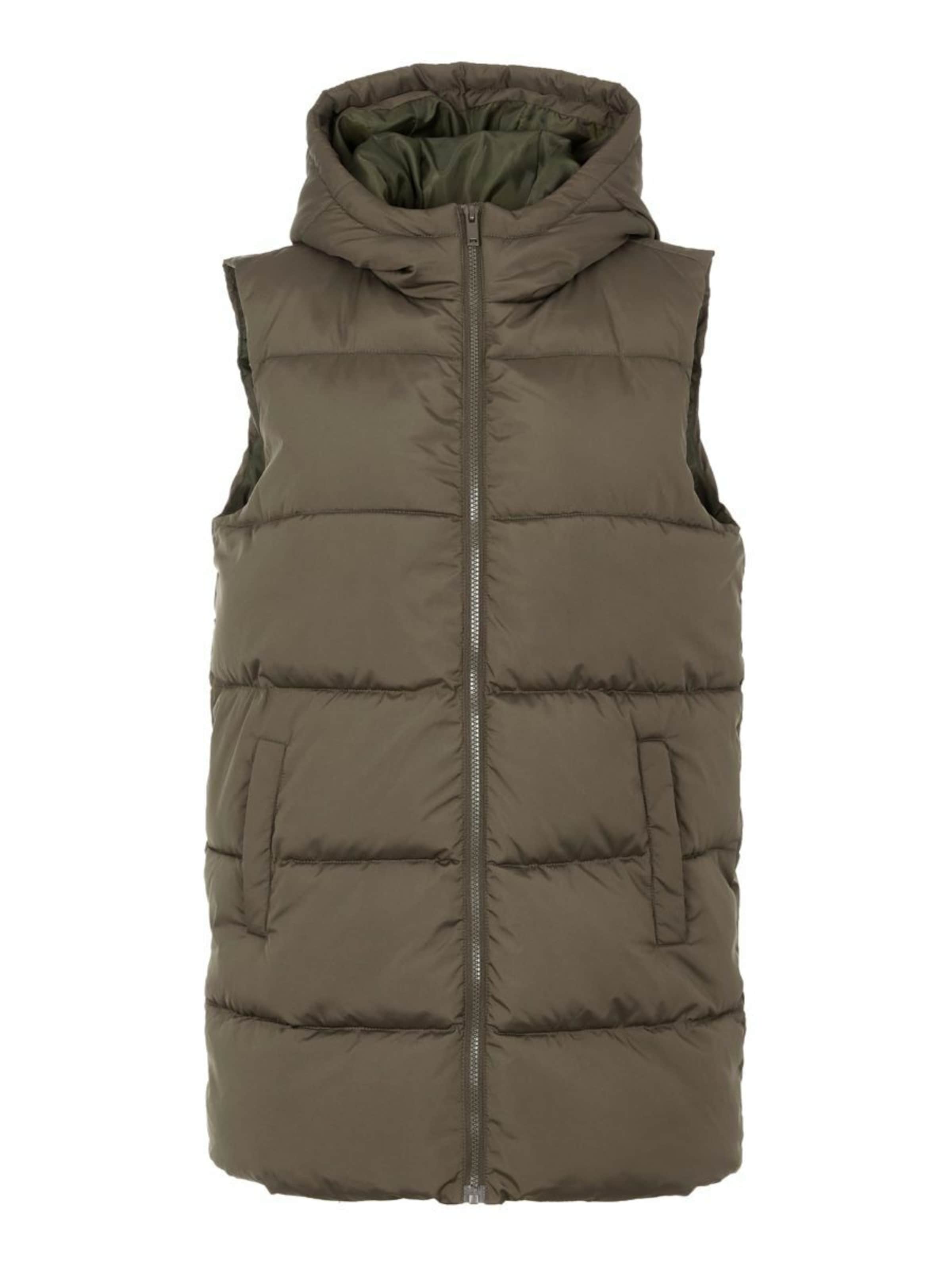 Gilet di PIECES in verde: frontale