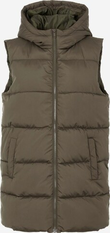 Gilet di PIECES in verde: frontale