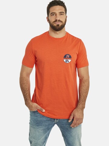 T-Shirt ' Garmann ' Jan Vanderstorm en orange : devant