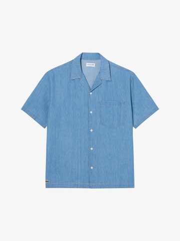 LACOSTE Comfort fit Button Up Shirt in Blue: front