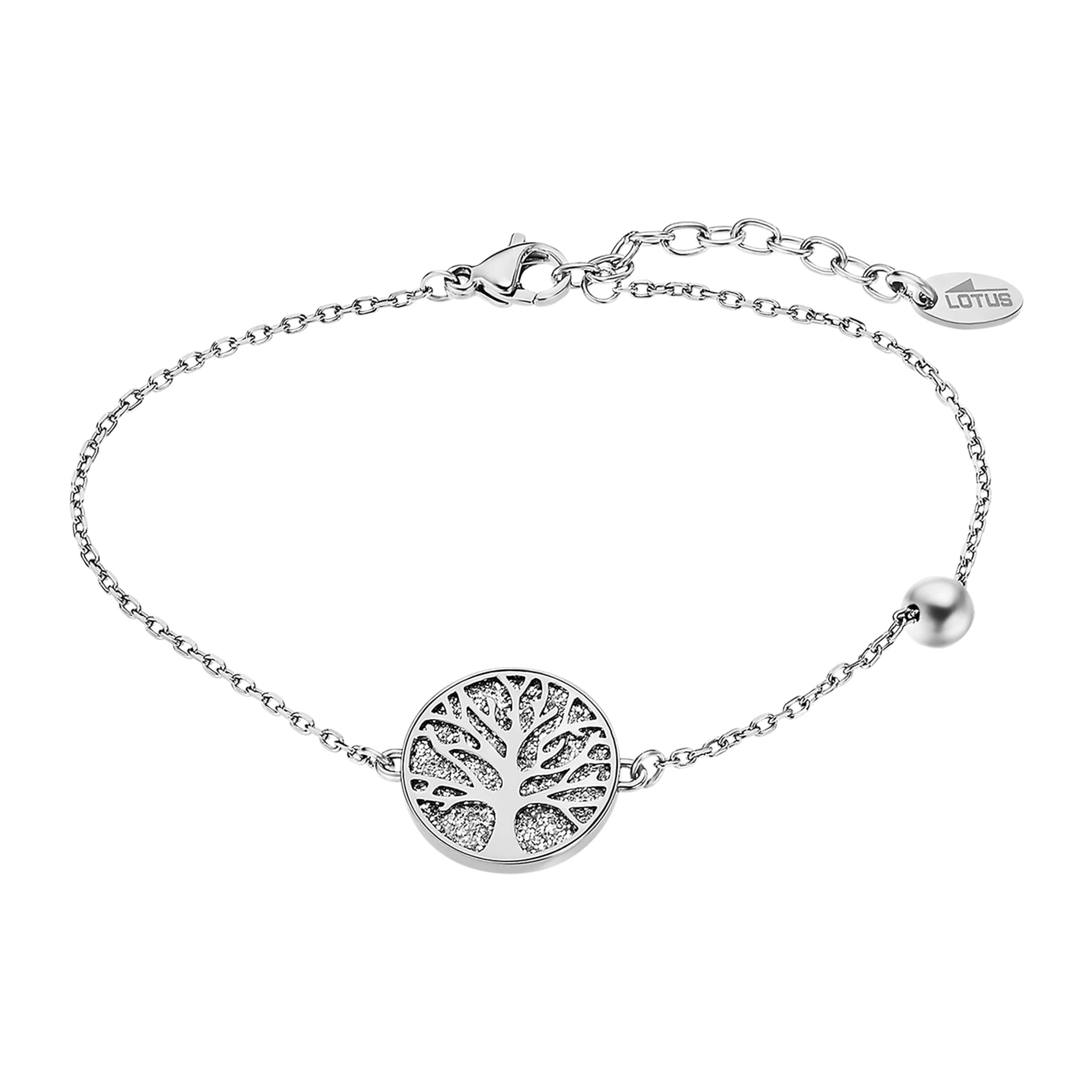 Lotus Armband in Silber: Vorderseite