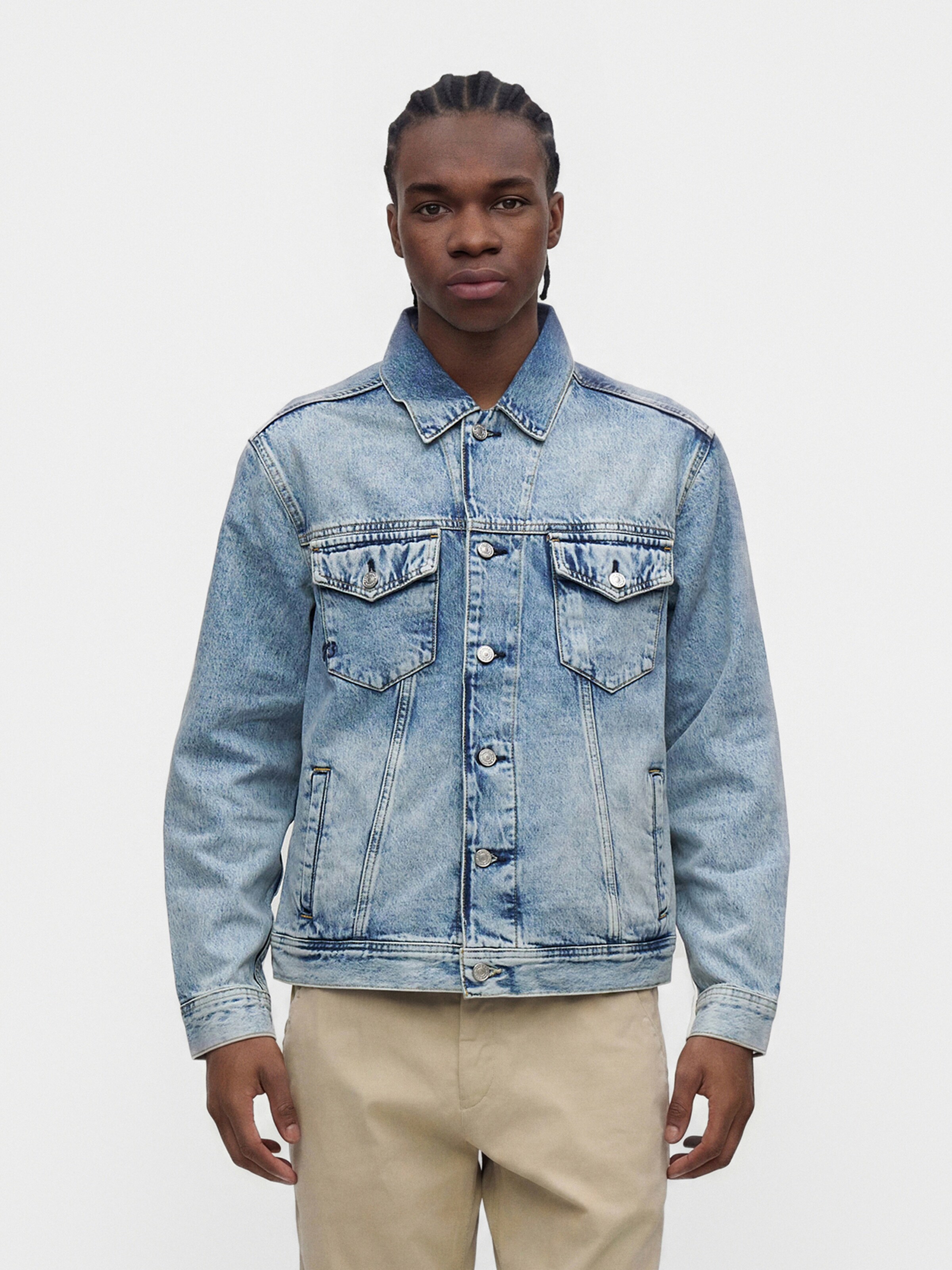Pepe Jeans Between-Season Jacket 'ALBION' in Blue Denim | ABOUT YOU