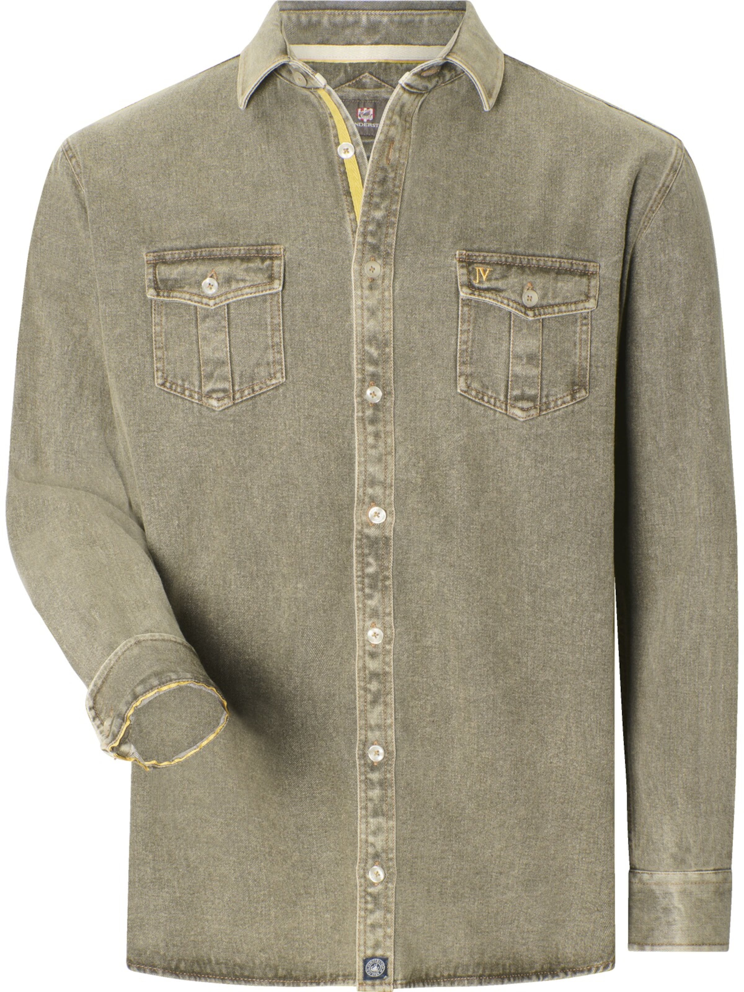 Jan Vanderstorm Comfort fit Button Up Shirt ' Olavik ' in Green: front