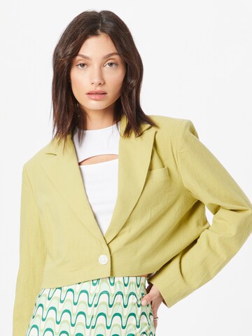 Nasty Gal Blazer in Yellow: front