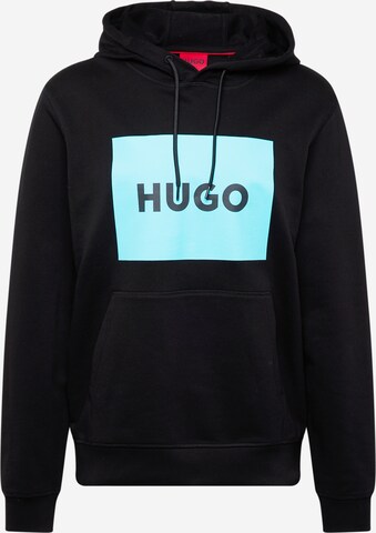 HUGO Sweatshirt 'Duratschi' in Zwart: voorkant