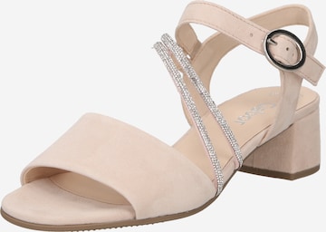 GABOR Strap Sandals in Beige: front