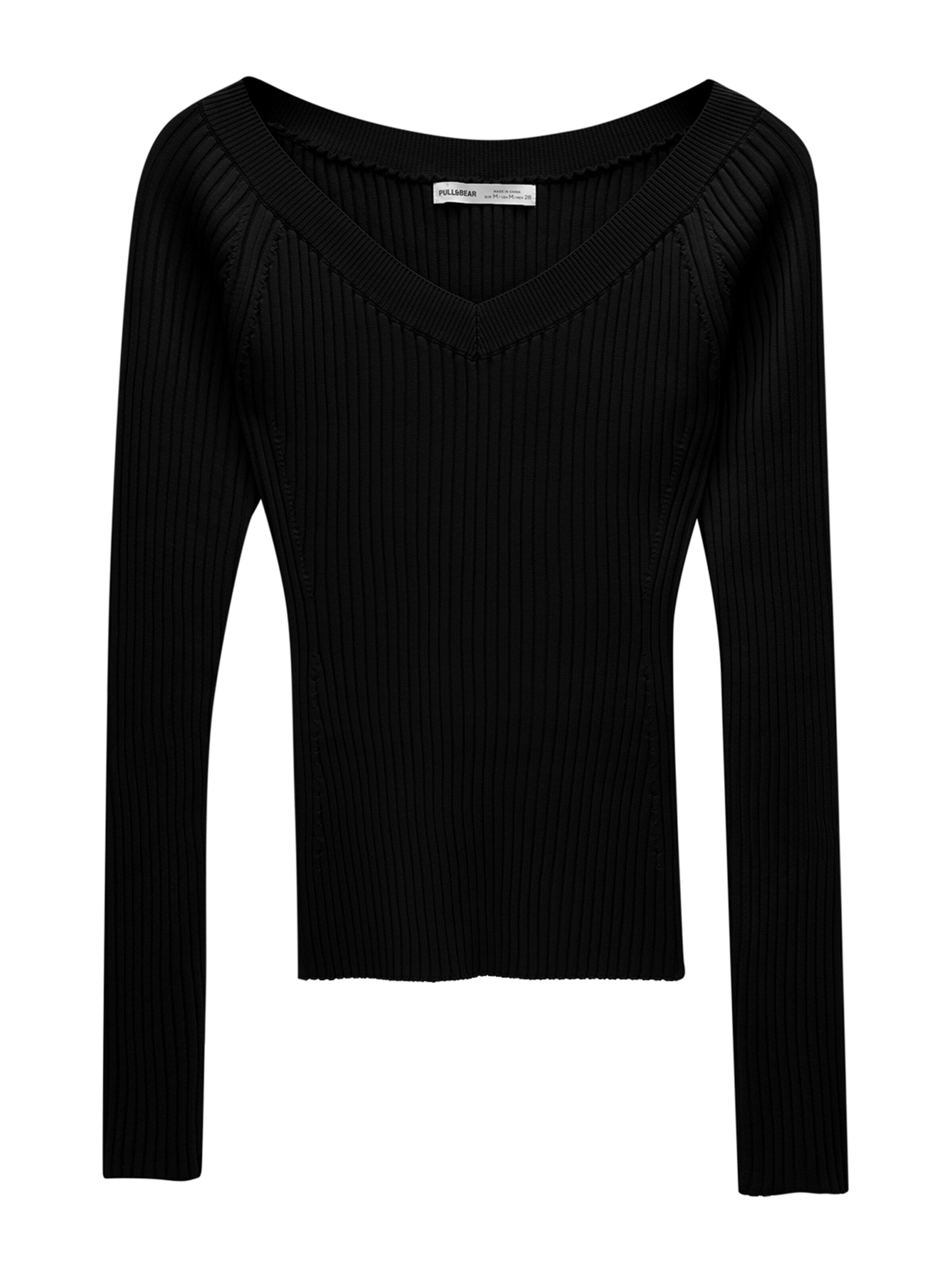 Pull&Bear Pullover in Schwarz: Vorderseite