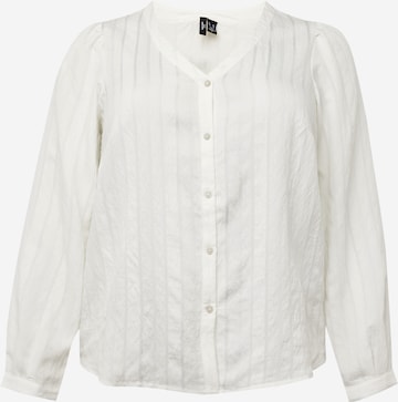 Vero Moda Curve Bluse 'CIBEN' i hvid: forside