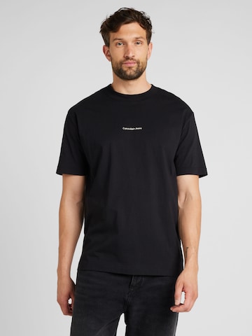 Maglietta 'CITY GRID MAP' di Calvin Klein Jeans in nero: frontale