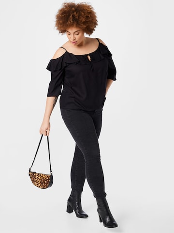 ABOUT YOU Curvy Bluse 'Jeanette' in Schwarz