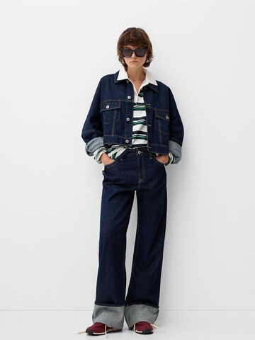 Bershka Wide Leg Jeans in Blau