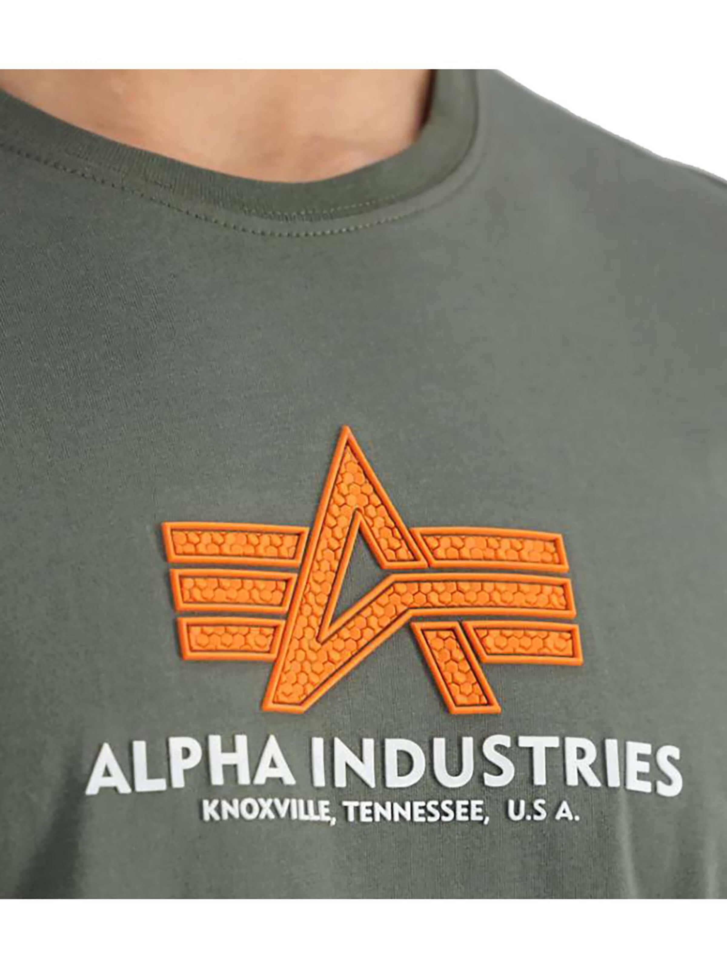 ALPHA INDUSTRIES Shirt 'Basic Rubber' in Green
