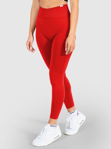 Skinny Pantalon de sport Smilodox en rouge