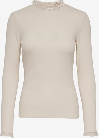 ONLY - Camiseta 'ONLLESLIE' en beige: frente