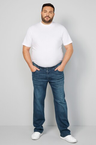 Men Plus Regular Jeans in Blauw