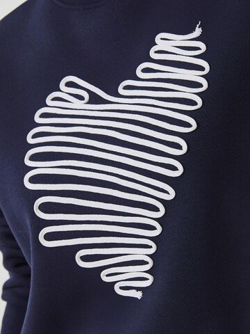 Bianco Lucci Majica 'Sweatshirts' | modra barva