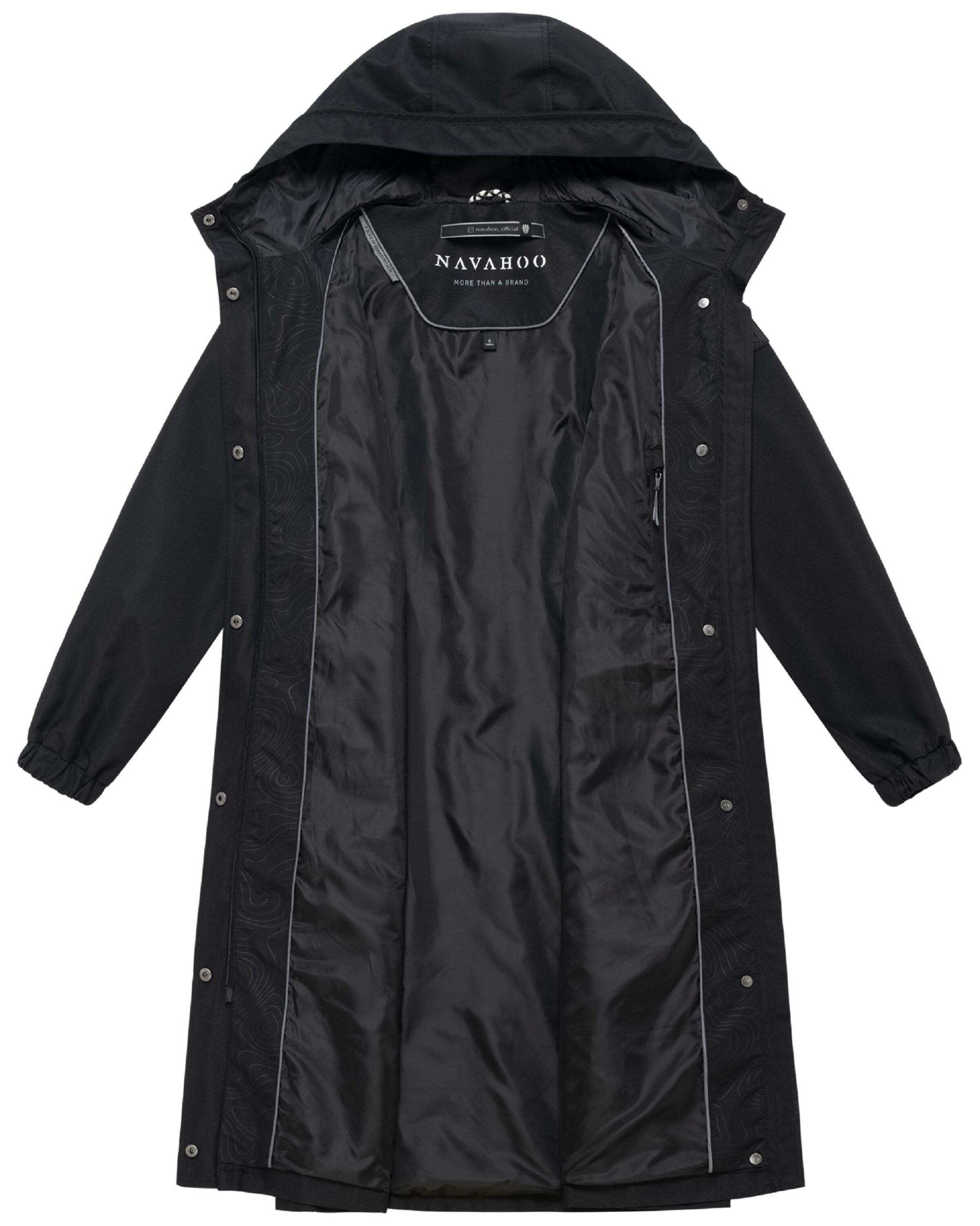 NAVAHOO Mantel 'Kirschwind 14' in Schwarz