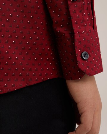 WE Fashion Regular fit Button Up Shirt in Red