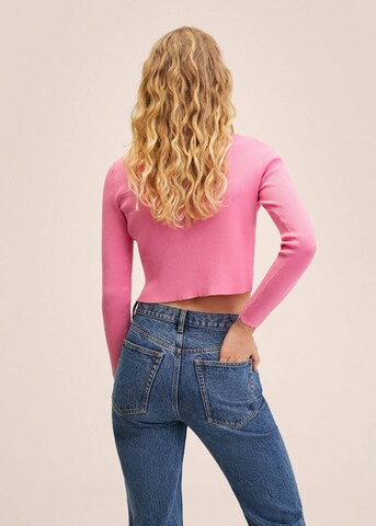 MANGO Gebreid vest 'gruyer' in Roze