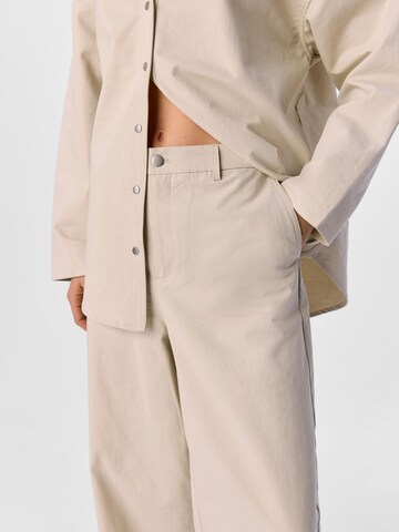 Wide Leg Pantalon OBJECT en beige