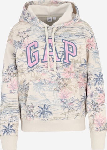 Sweat-shirt 'HERITAGE' Gap Petite en beige : devant