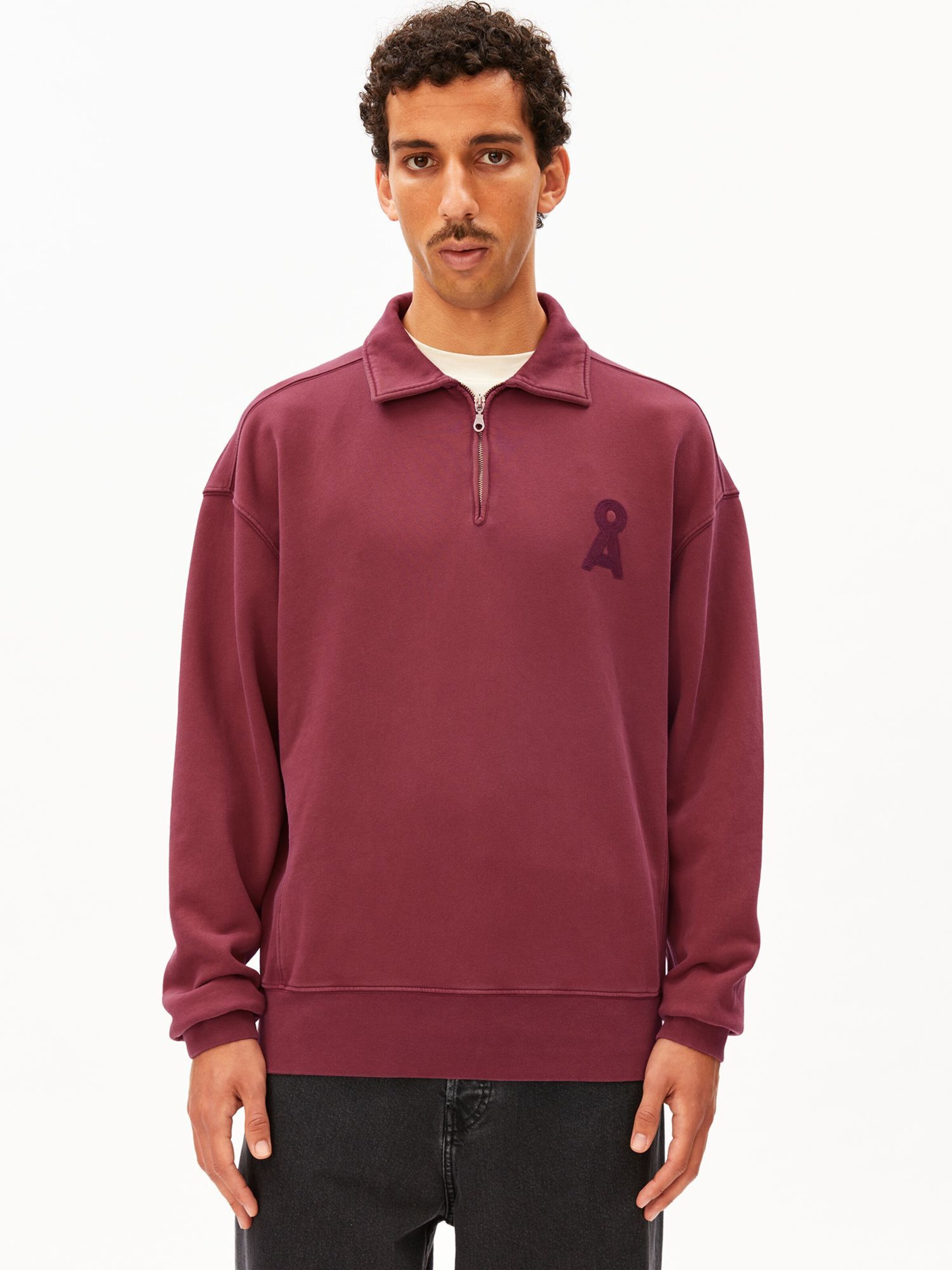 ARMEDANGELS Pullover ICONIC Å GMT DYE in Rot: Vorderseite