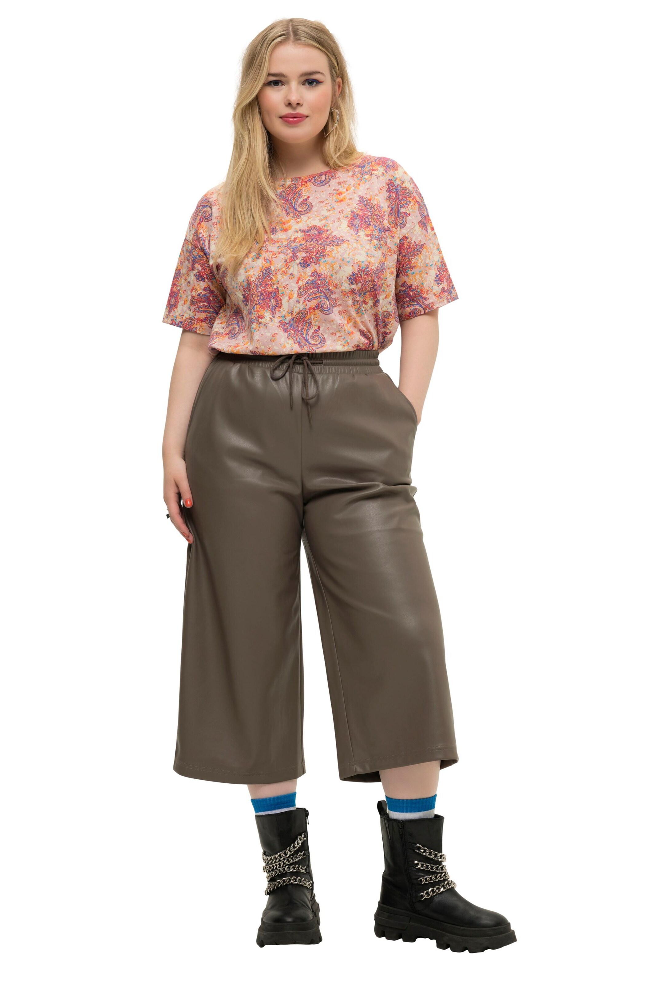 Studio Untold Wide Leg Hose in Braun