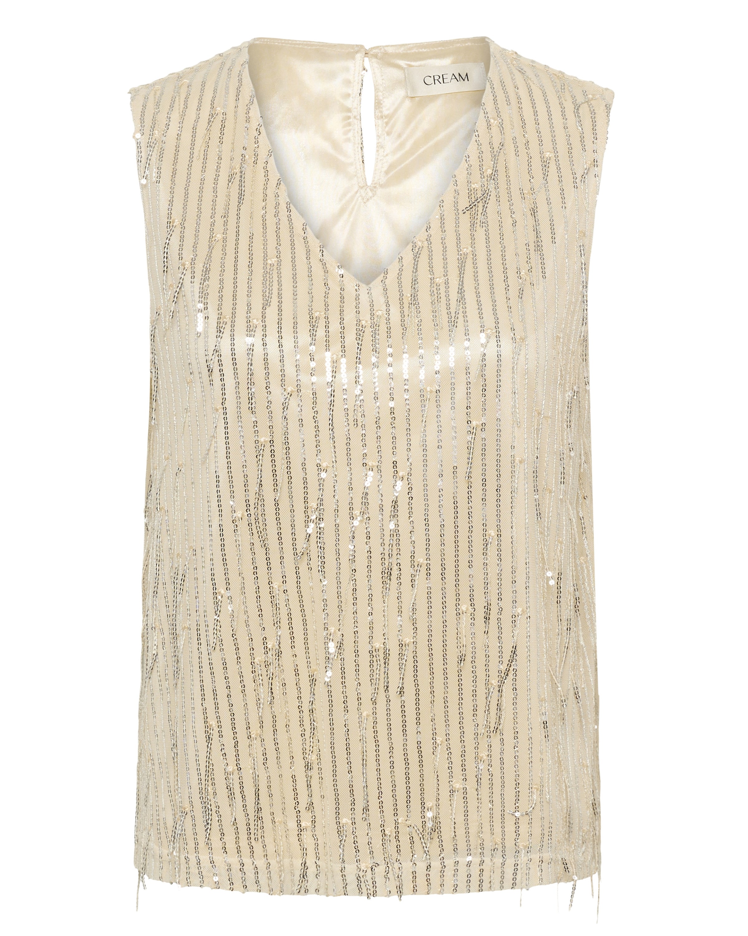 Cream - Blusa 'CRClei' em bege: frente