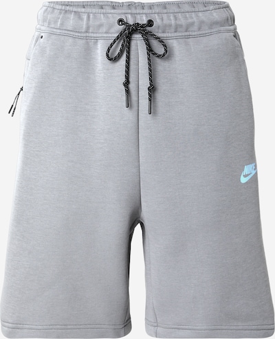 29-30 dydžio Kelnės 'TECH FLC' iš Nike Sportswear, spalva – šviesiai mėlyna / pilka / juoda, Prekių apžvalga
