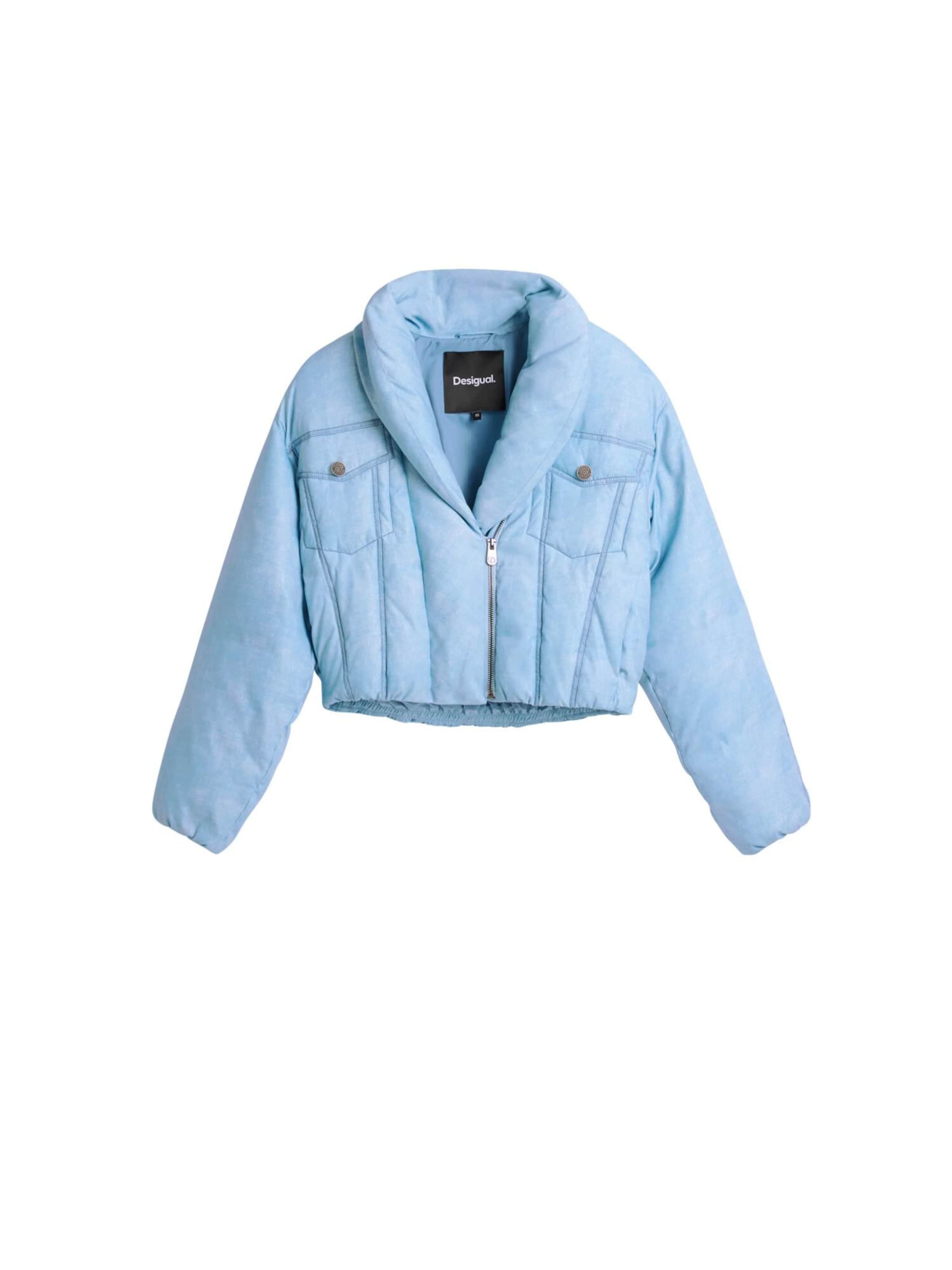 Desigual - Casaco meia-estação em azul: frente
