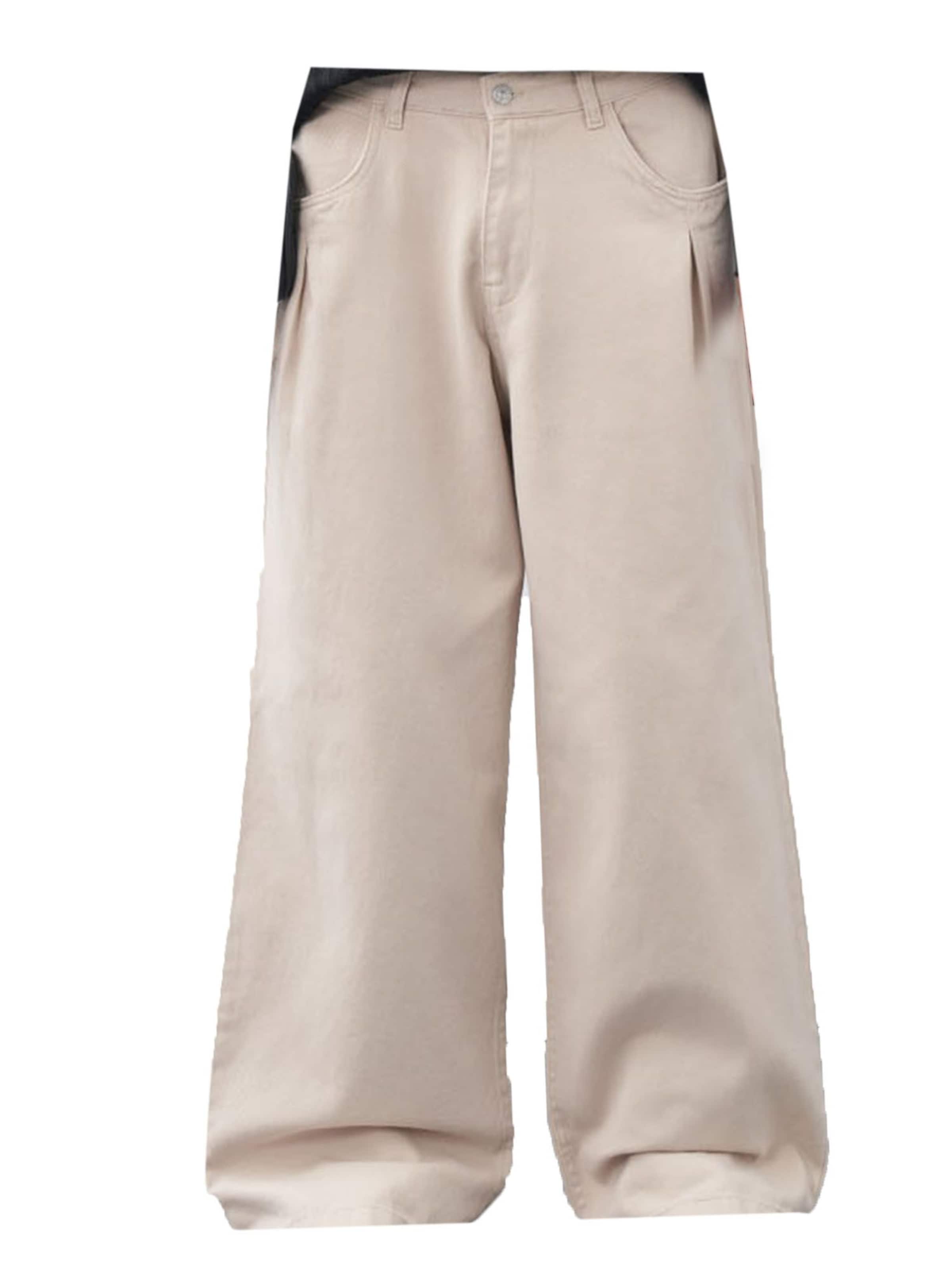 VAMOS CLO Широкий Штаны 'Chattanooga' в Бежевый: спереди