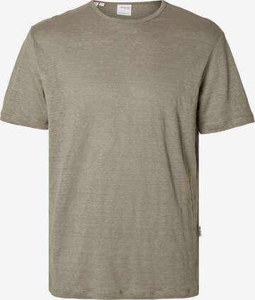 T-Shirt 'Bet' SELECTED HOMME en gris : devant