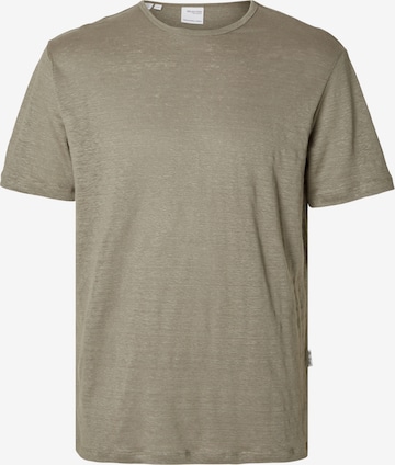 T-Shirt 'Bet' SELECTED HOMME en gris : devant