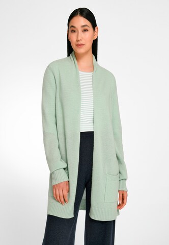 Peter Hahn Knit Cardigan in Green: front