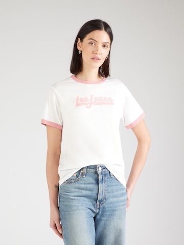 Lee T-Shirt  'RINGER TEE' in Pink: Vorderseite
