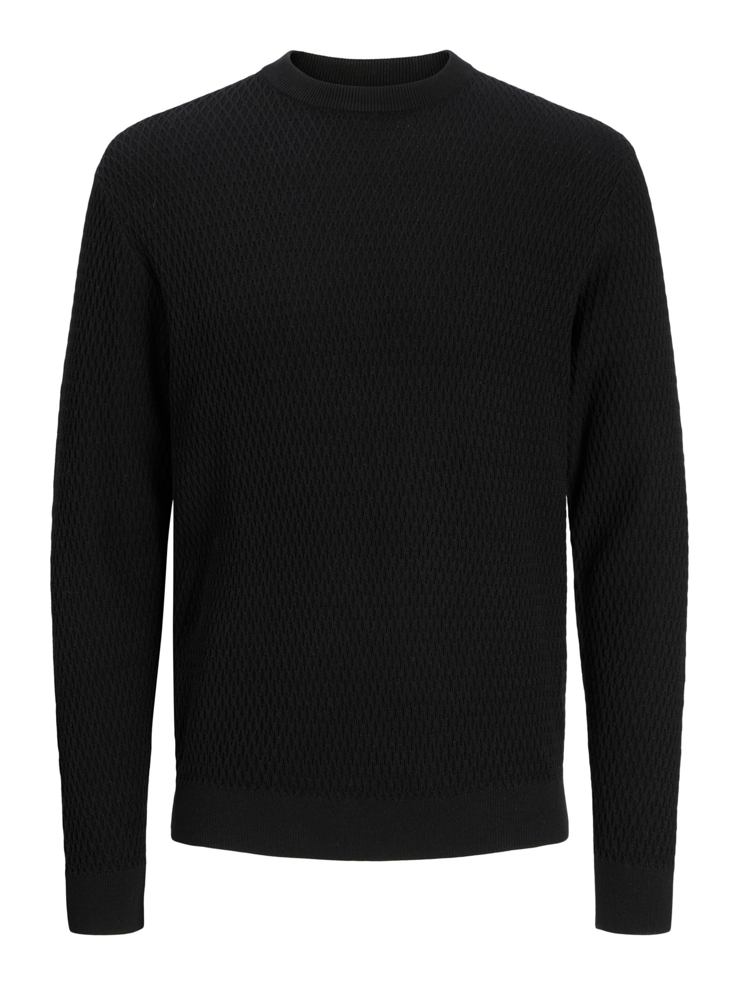 Jack & Jones Premium Trui in Zwart: voorkant