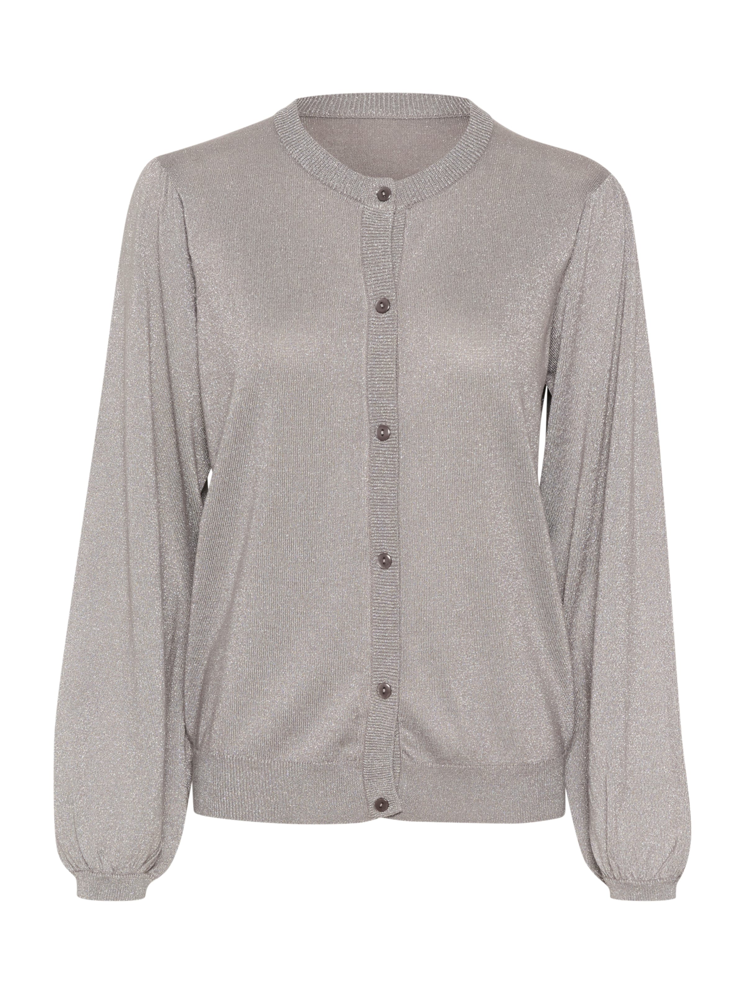 Cream Knit cardigan 'CR Shimra' in Grey: front