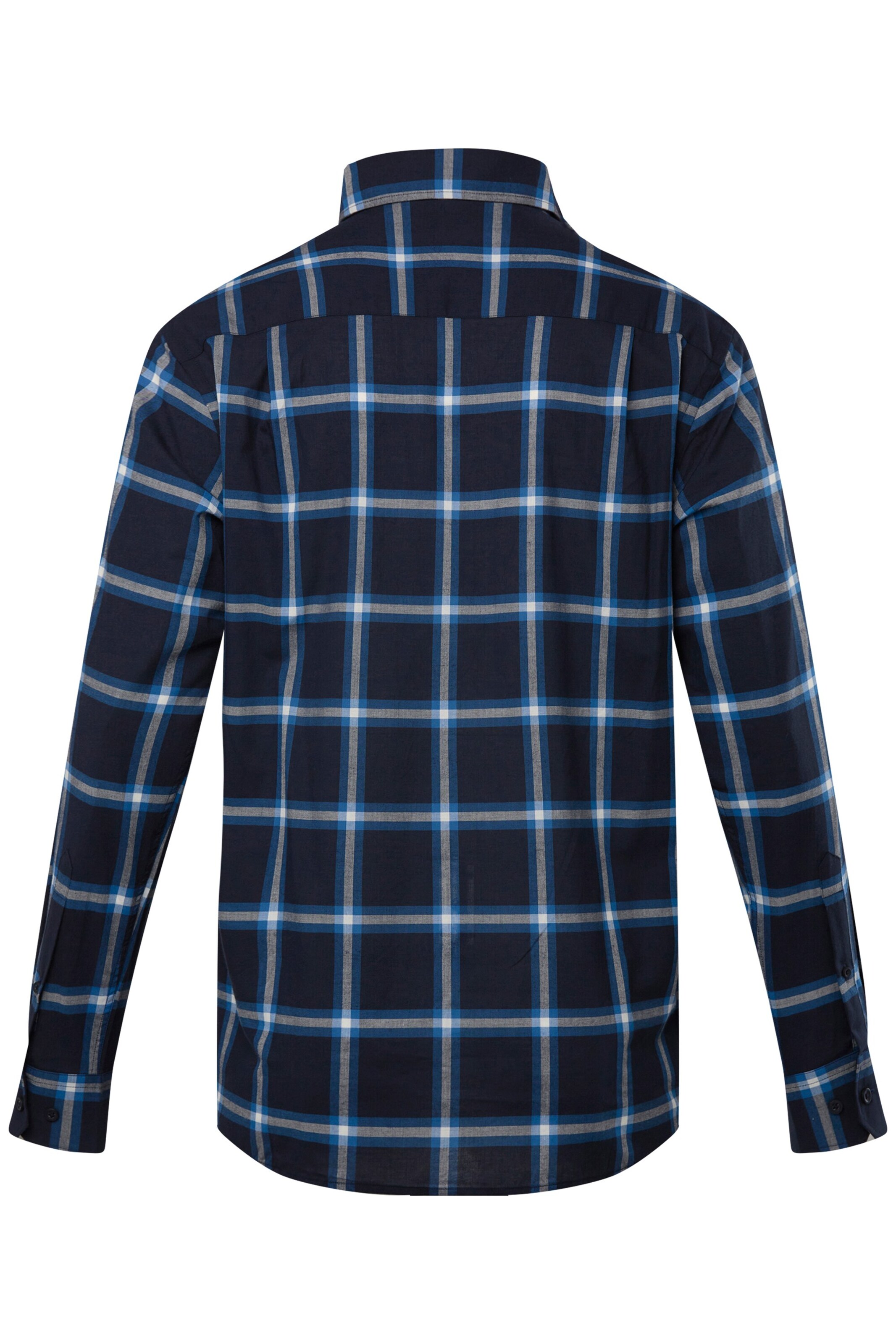 Men Plus Comfort fit Button Up Shirt in Blue