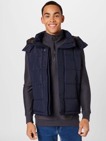 s.Oliver Bodywarmer in Blauw: voorkant